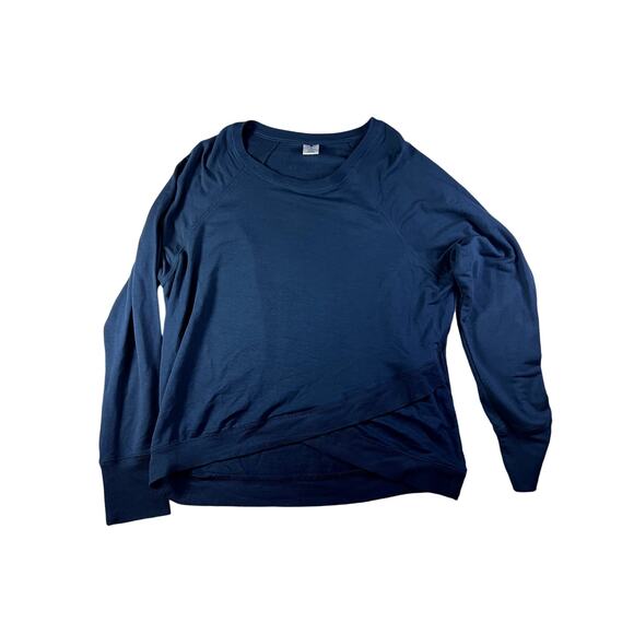 Active Life Crewneck Sweater Women's Size XL Asymmetrical Bottom Lagenlook Basic - Picture 1 of 6